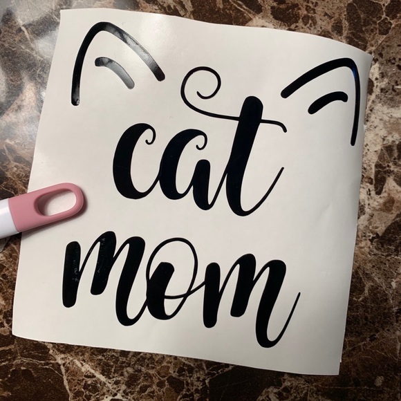 Cat Mom Car Decal Sticker with Whiskers - Picture 2 of 4